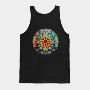Silent Friendship Vintage Stained Glass Mandala Tank Top